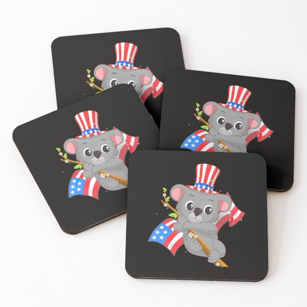 Item preview, Funny Bear America 4th of July Independence Day Patriotic Koala Cute Bears designed and sold by MuktiKannan.