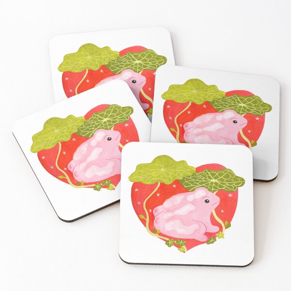 Item preview, Frog with nasturtiums and a love heart designed and sold by Carmallama.
