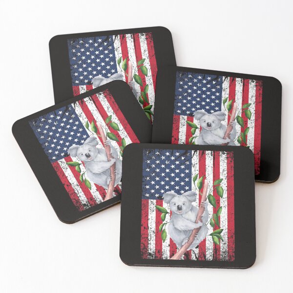Item preview, Funny Bear Kawaii Koala Bear American Flag Animal Lovers 4th of July Cute Bears designed and sold by MuktiKannan.