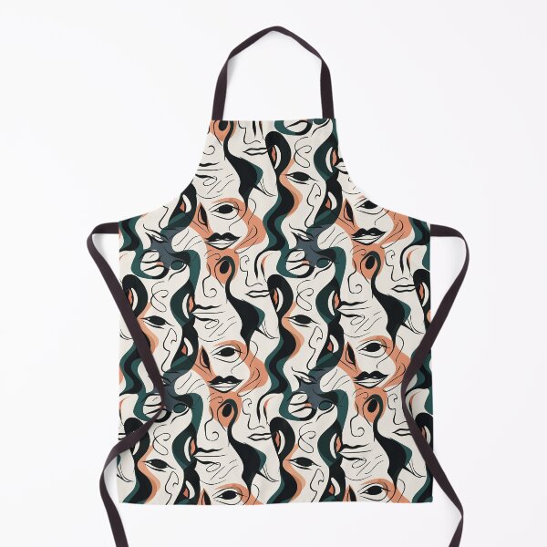 Item preview, Abstract Line Art Faces Pattern designed and sold by Sturdust.
