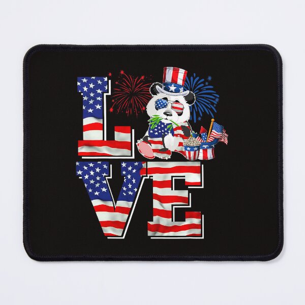 Item preview, Funny Bear LOVE Cute American Flag Panda Lover Fireworks 4th Of July Cute Bears designed and sold by MuktiKannan.