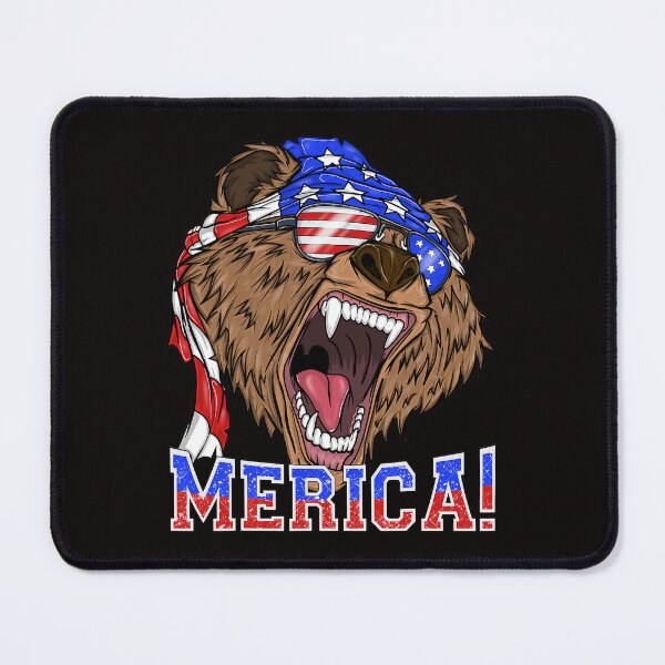 Item preview, Funny Bear Merica Grizzly Bear 4th of July Patriotic Men Women Cute Bears designed and sold by MuktiKannan.