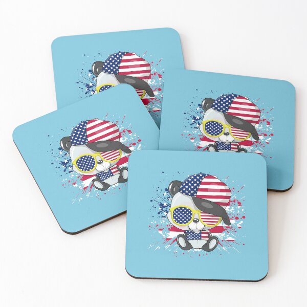 Item preview, Funny Bear Panda Bear American Flag 4th of July American Sunglasses Cute Bears designed and sold by MuktiKannan.