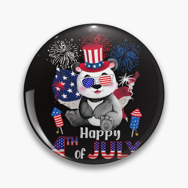 Item preview, Funny Bear Panda Proud American Flag Fireworks Lover Happy 4th Of July Cute Bears designed and sold by MuktiKannan.