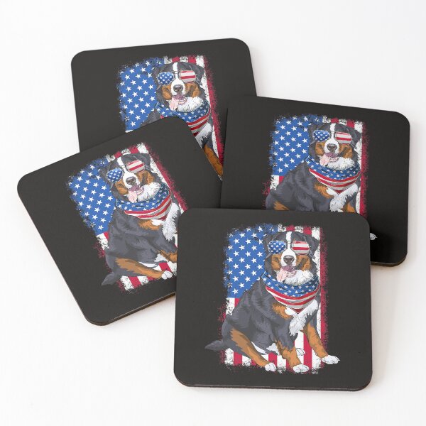 Item preview, Funny Bernese Mountain Dog USA Flag Sunglasses 4th Of July designed and sold by MuktiKannan.
