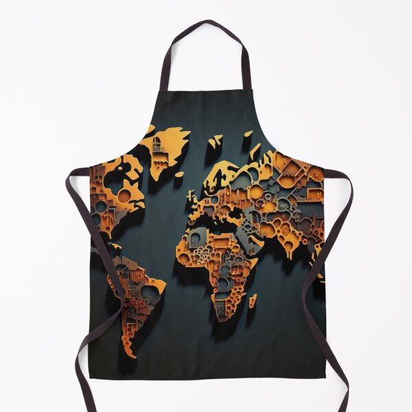 Item preview, World Map Mechanical Borders designed and sold by Map4U.