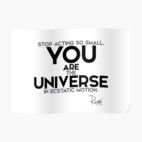 you are the universe - rumi Poster