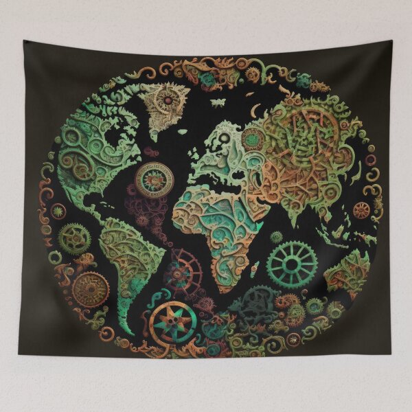 Item preview, World Map Celtic Seal of Earth designed and sold by Map4U.