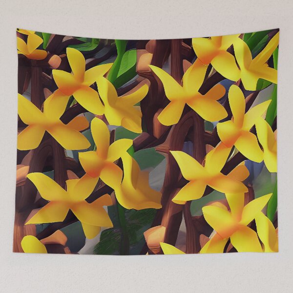 Item preview, Forsythia amarillo brillante designed and sold by Dana Roper.