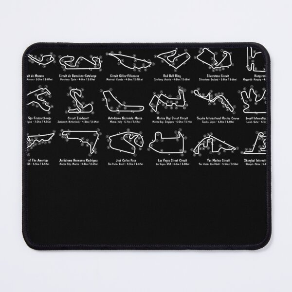 Item preview, F1 Race Tracks White Stencil No Background Classic  designed and sold by keeleighbumpus.