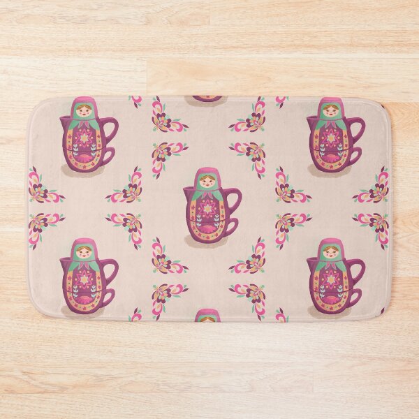 Item preview, Russian Doll cup&Kettle, violet, pink, cream designed and sold by Nira-Bar.