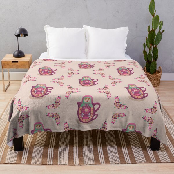Item preview, Russian Doll cup&Kettle, violet, pink, cream designed and sold by Nira-Bar.