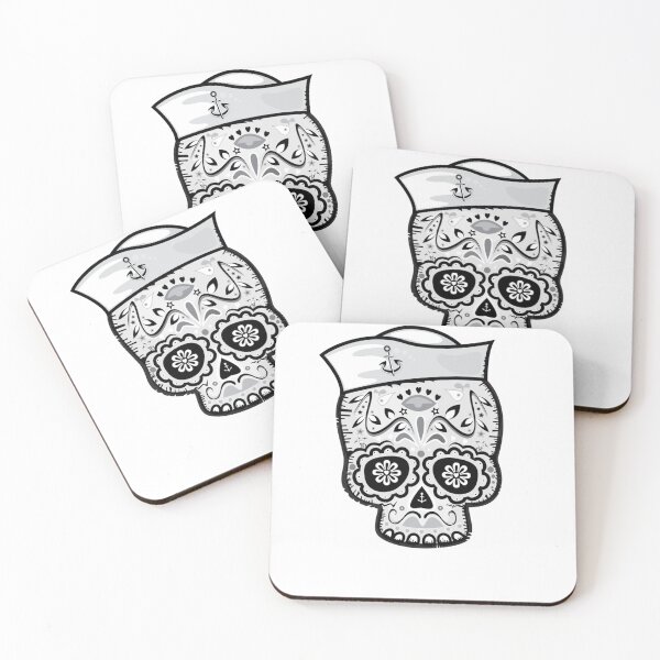 Item preview, Marinero muerto sugar skull designed and sold by SolomonGarment.