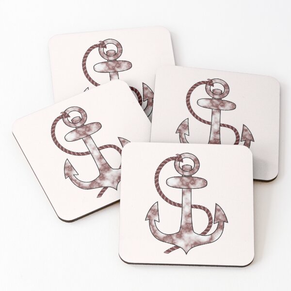 Item preview, Brown Marble Anchor Nautical Design designed and sold by Isma Saleem.
