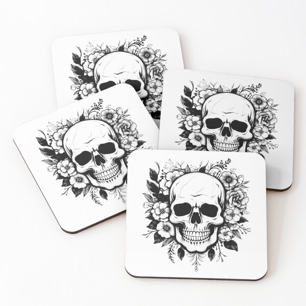 Item preview, Skull with floral wreath. Vector illustration  designed and sold by MUJU-pixel.
