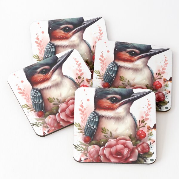 Item preview, Woodpecker Animal Clipart, Forest Animal in Roses, Floral Fauna Art, Animal in Roses, Flower Beast, Wild in Bloom, Watercolor Art designed and sold by CoolorPainting.
