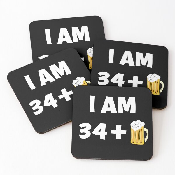 Item preview, Im thirty four plus beer funny 35th birthday gift designed and sold by giftfromheart.