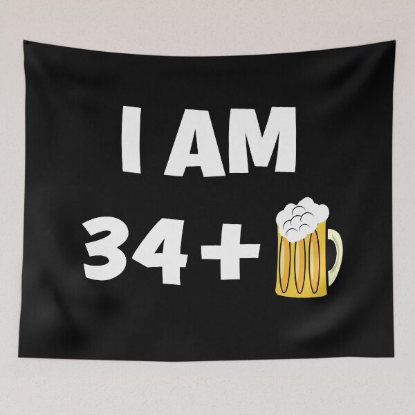 Item preview, Im thirty four plus beer funny 35th birthday gift designed and sold by giftfromheart.