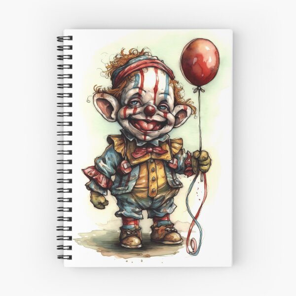 Item preview, Horror Clown Boy Clipart, Terrifying Jester Art, Spooky Performer Images, Scary Clown Series, Frightening Joker Card designed and sold by CoolorPainting.