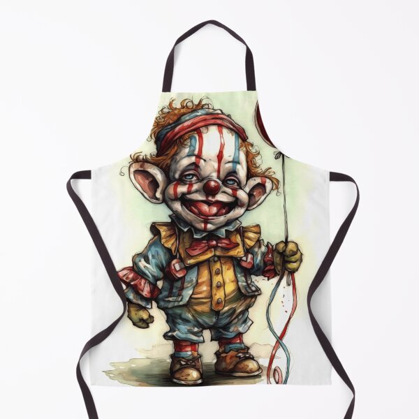 Item preview, Horror Clown Boy Clipart, Terrifying Jester Art, Spooky Performer Images, Scary Clown Series, Frightening Joker Card designed and sold by CoolorPainting.