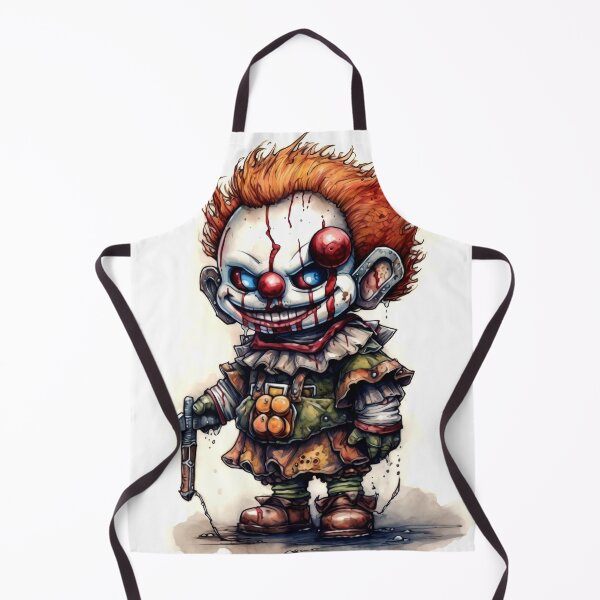 Item preview, Horror Clown Boy Clipart, Terrifying Jester Art, Spooky Performer Images, Scary Clown Series, Frightening Joker Card designed and sold by CoolorPainting.