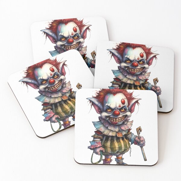 Item preview, Horror Clown Boy Clipart, Terrifying Jester Art, Spooky Performer Images, Scary Clown Series, Frightening Joker Card designed and sold by CoolorPainting.