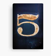 Vintage Number 5 Canvas Print