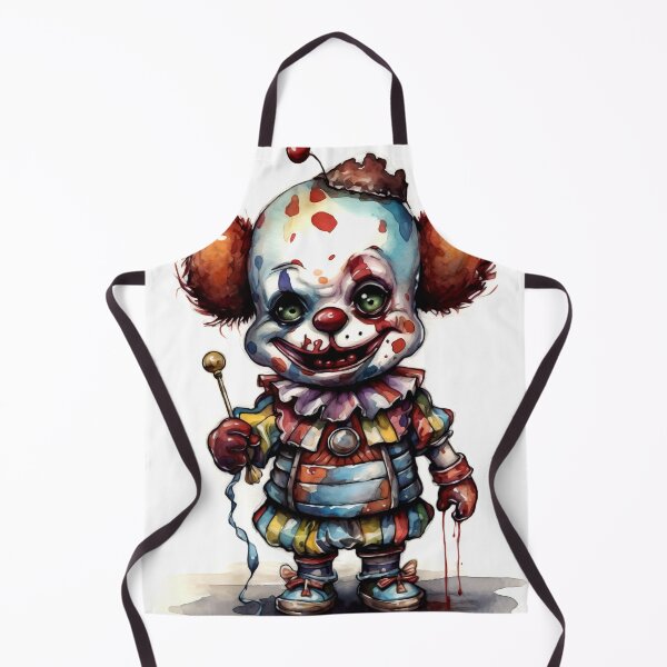 Item preview, Horror Clown Boy Clipart, Terrifying Jester Art, Spooky Performer Images, Scary Clown Series, Frightening Joker Card designed and sold by CoolorPainting.