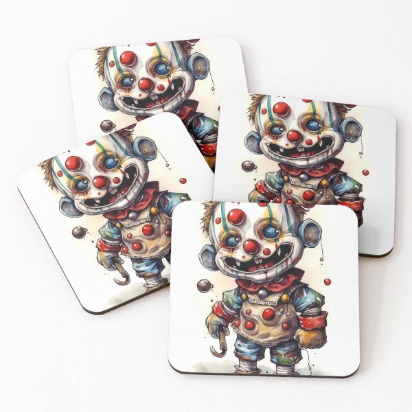 Item preview, Horror Clown Boy Clipart, Terrifying Jester Art, Spooky Performer Images, Scary Clown Series, Frightening Joker Card designed and sold by CoolorPainting.