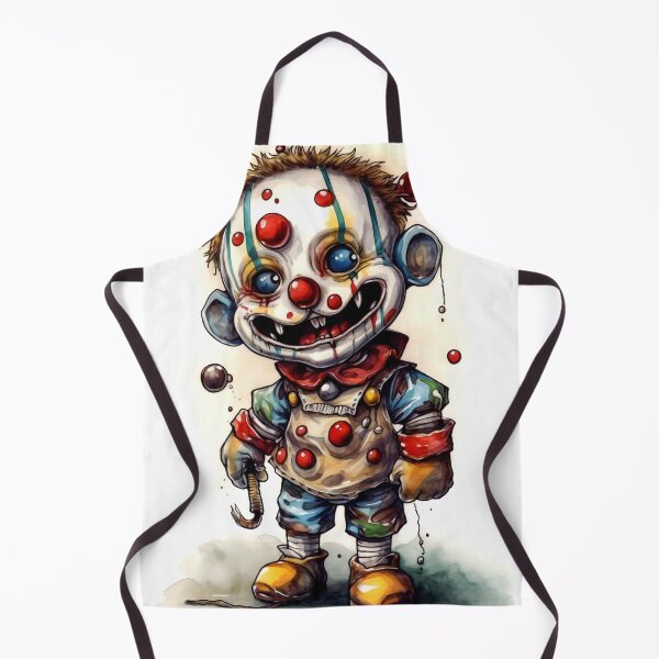 Item preview, Horror Clown Boy Clipart, Terrifying Jester Art, Spooky Performer Images, Scary Clown Series, Frightening Joker Card designed and sold by CoolorPainting.