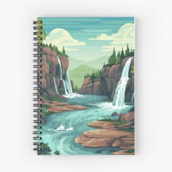 Item preview, Beautiful waterfall and mountain landscape designed and sold by SPECTRA005.
