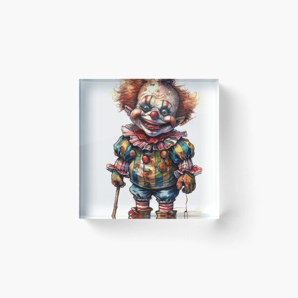 Item preview, Horror Clown Boy Clipart, Terrifying Jester Art, Spooky Performer Images, Scary Clown Series, Frightening Joker Card designed and sold by CoolorPainting.