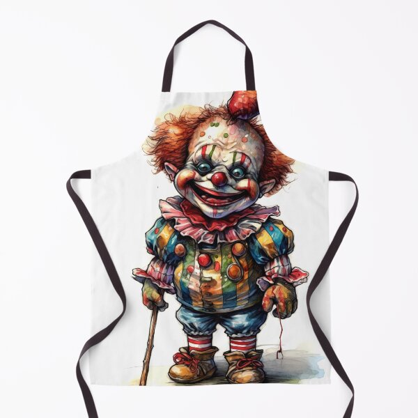 Item preview, Horror Clown Boy Clipart, Terrifying Jester Art, Spooky Performer Images, Scary Clown Series, Frightening Joker Card designed and sold by CoolorPainting.