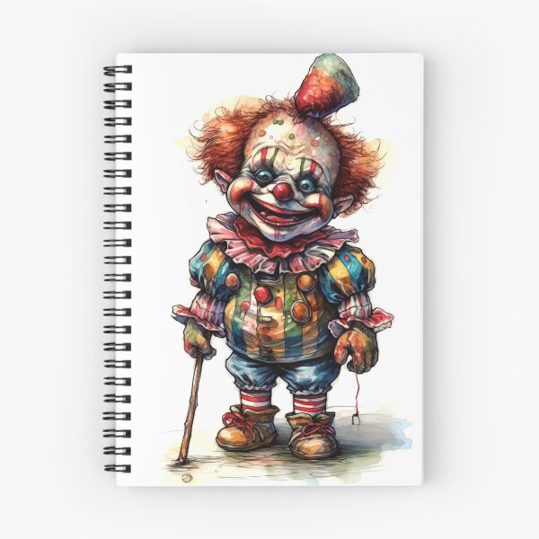 Item preview, Horror Clown Boy Clipart, Terrifying Jester Art, Spooky Performer Images, Scary Clown Series, Frightening Joker Card designed and sold by CoolorPainting.