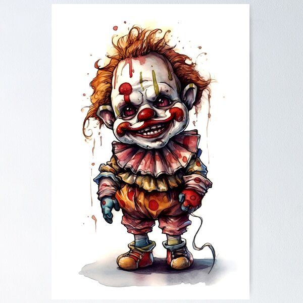 IT Art - Pennywise  Pennywise painting, Scary drawings, Joker tattoo design