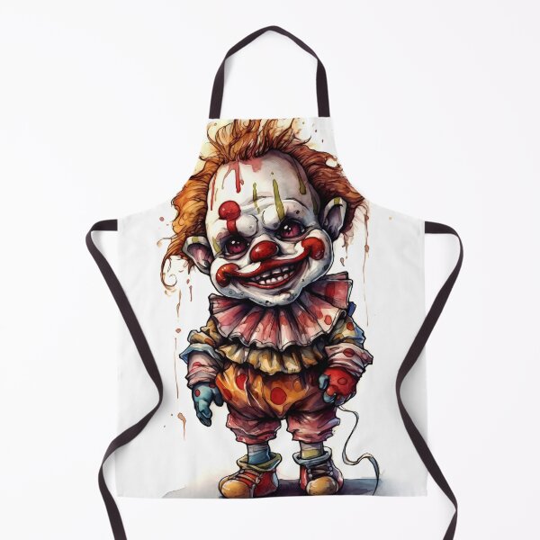 Item preview, Horror Clown Boy Clipart, Terrifying Jester Art, Spooky Performer Images, Scary Clown Series, Frightening Joker Card designed and sold by CoolorPainting.