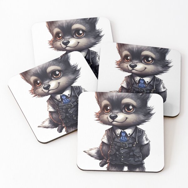 Item preview, Wolf Animal Clipart, Animal Schoolboy, Educated Fauna Art, Student Beast, School Creature, Learned Animal, Home Watercolor Art designed and sold by CoolorPainting.