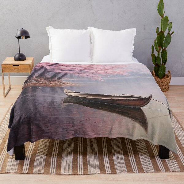 Item preview, Sakura Blooming By The River Japanese Landscape designed and sold by EVA4designs.