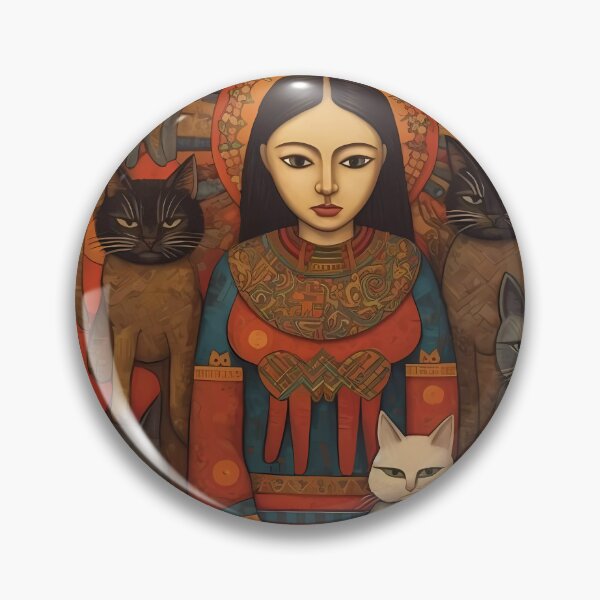 Item preview, Aztec cat lady  designed and sold by KateAndersonLTD.