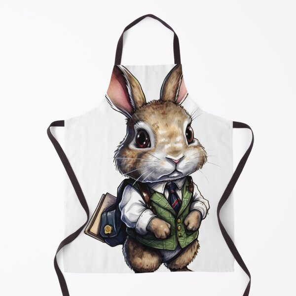 Item preview, Rabbit Animal Clipart, Animal Schoolboy, Educated Fauna Art, Student Beast, School Creature, Learned Animal, Home Watercolor Art designed and sold by CoolorPainting.