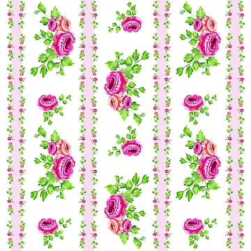 Artwork thumbnail, Floral borders pattern by InaDim