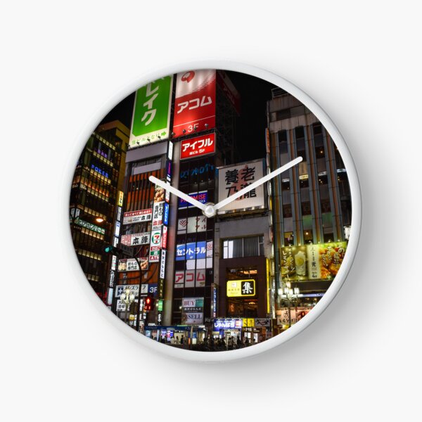 Shinjuku, Tokyo at night Clock
