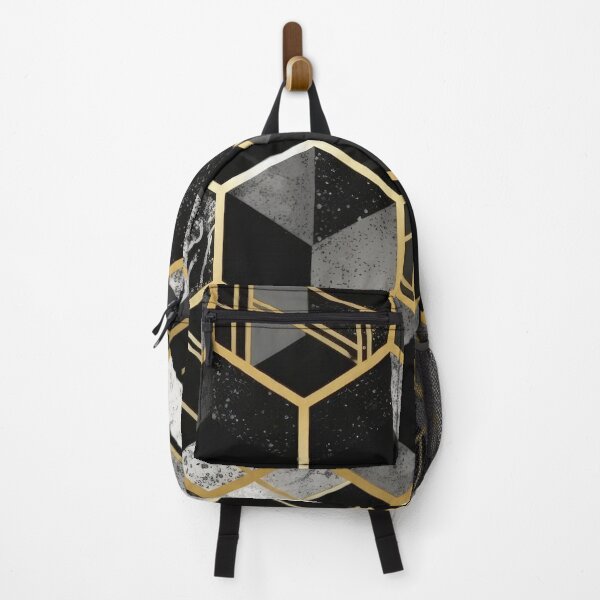 Artikelvorschau, Geometric Hexagonal Form Background in Gold Black White entworfen und verkauft von PhieoAlex.