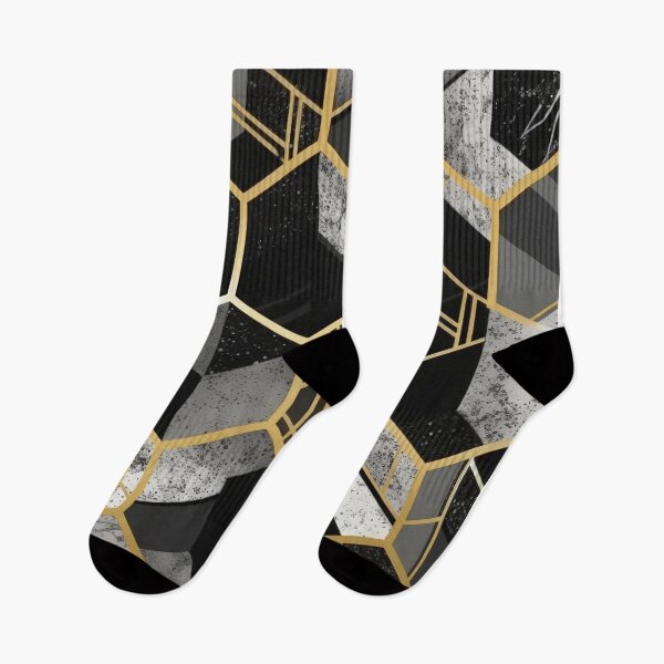 Artikelvorschau, Geometric Hexagonal Form Background in Gold Black White entworfen und verkauft von PhieoAlex.