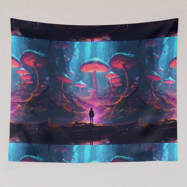 Item preview, Psychedelic Tapestry, Bedroom Wall Decor, Wall Hanging Trippy Tapestry, Trippy Room Decor, Aesthetic Wall Decor, Psychedelic Tapestry designed and sold by TileTango.