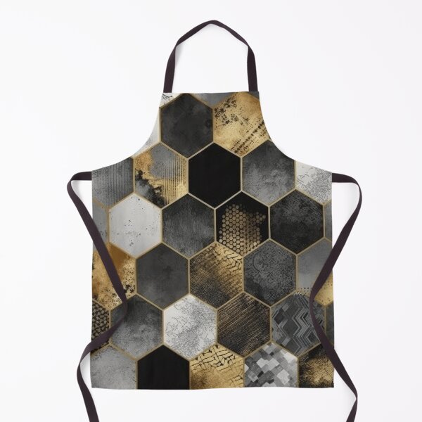 Artikelvorschau, Geometric Hexagonal Form Background in Gold Black White entworfen und verkauft von PhieoAlex.