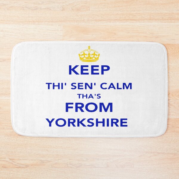 Item preview, Keep Thi Sen Calm Thas From Yorkshire Blue Text designed and sold by taiche.