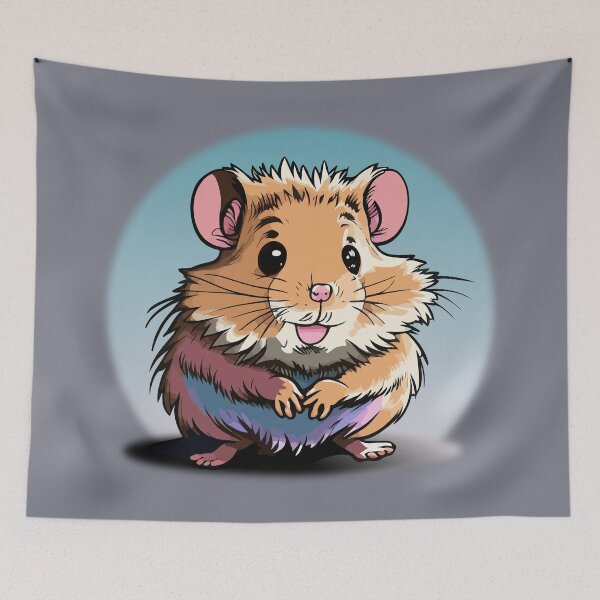 Artikelvorschau, Glücklicher Hamster entworfen und verkauft von RatArt Designs.