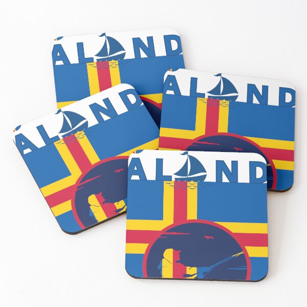 Item preview, ALAND Flag with Fisherman and Sailboa designed and sold by HappyHarmony40.