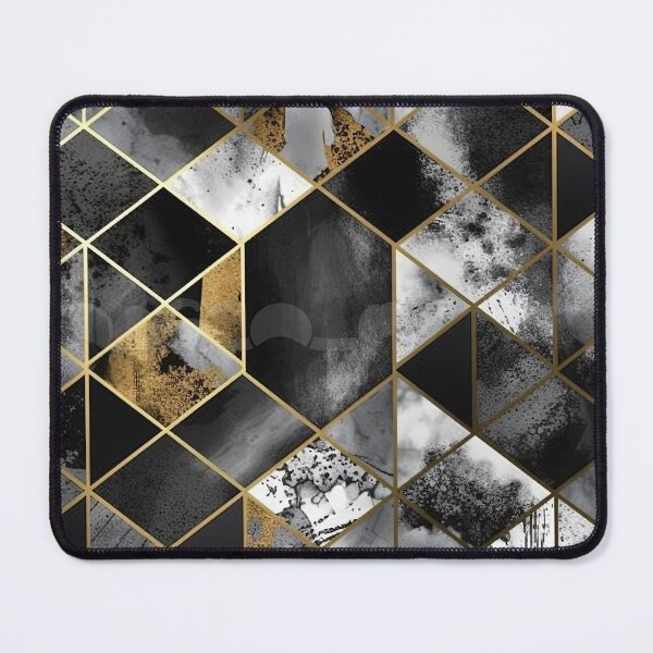 Artikelvorschau, Geometric Hexagonal Form Background in Gold Black White entworfen und verkauft von PhieoAlex.